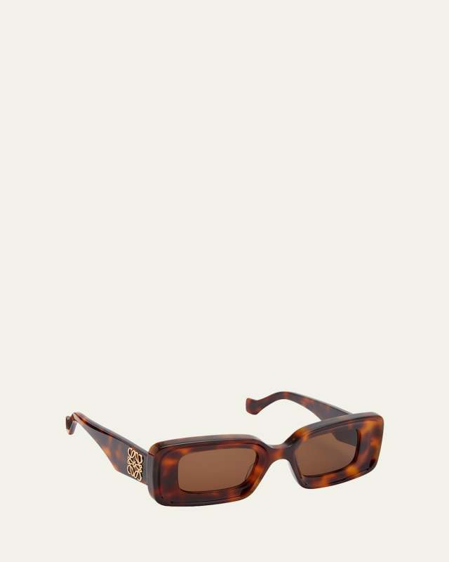 Anagram Havana Acetate Rectangle Sunglasses